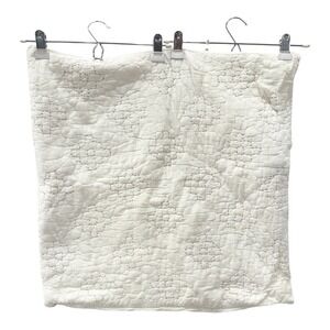 West Elm‎ Quilted Diamonds 26x26 Pillow Cover White Sham